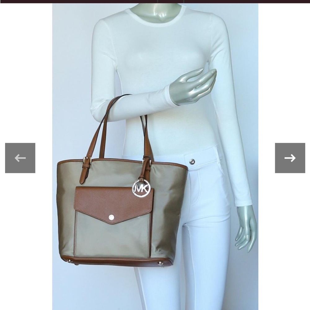 Michael Kors Large Jet Set Nylon Pocket tote handbag